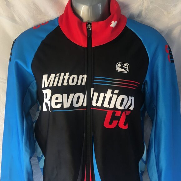 Men's Giordana Milton Revolution CC Long Sleeve Cycling Jersey Blue Size M - Picture 3 of 16